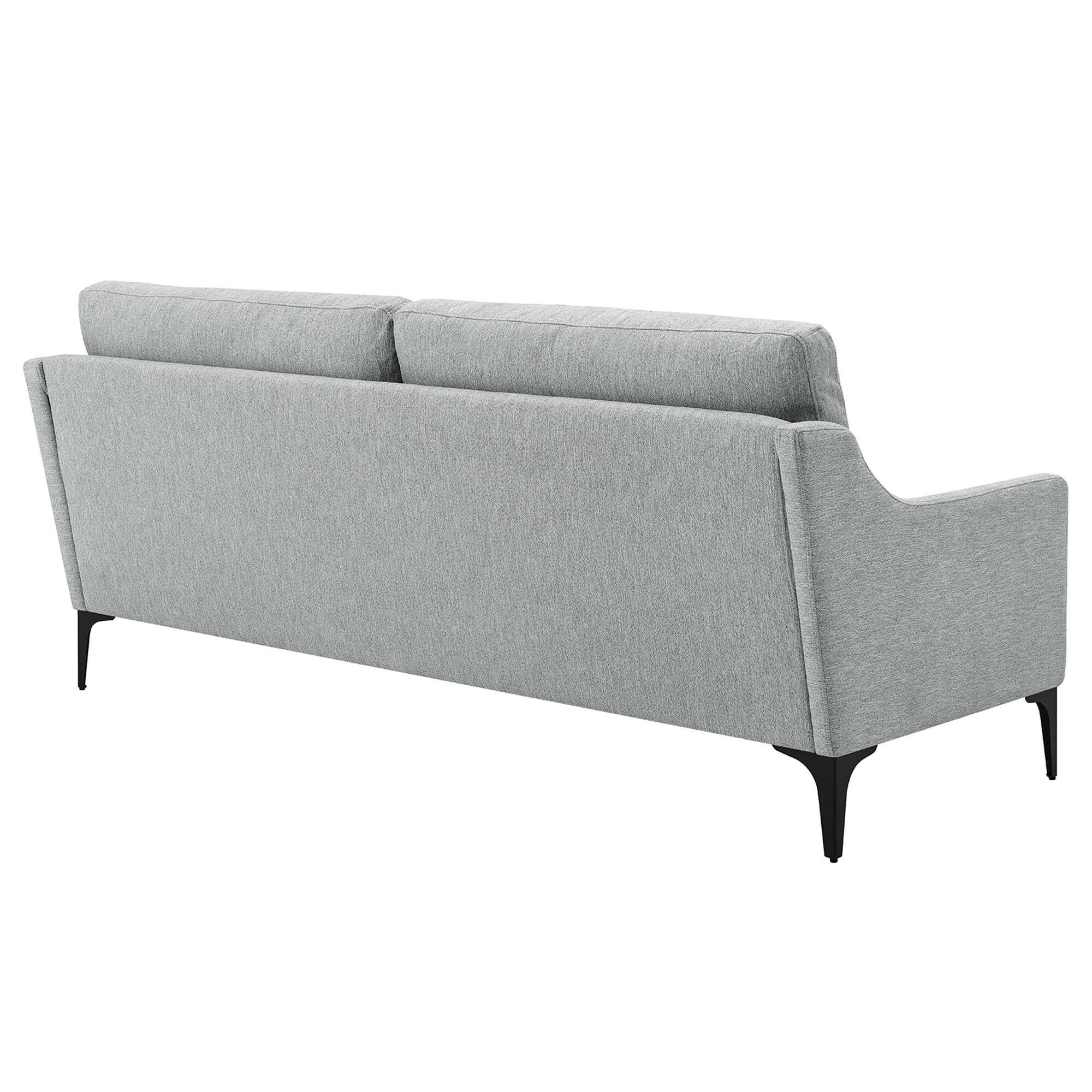 Alt View 2. Modway - Corland Upholstered Fabric Sofa by Modway - Light Gray.