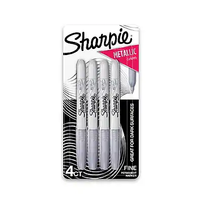 Sharpie METALLIC colors
Sharpie 4C
Great for dark surfaces
Fine permanent marker
4CT