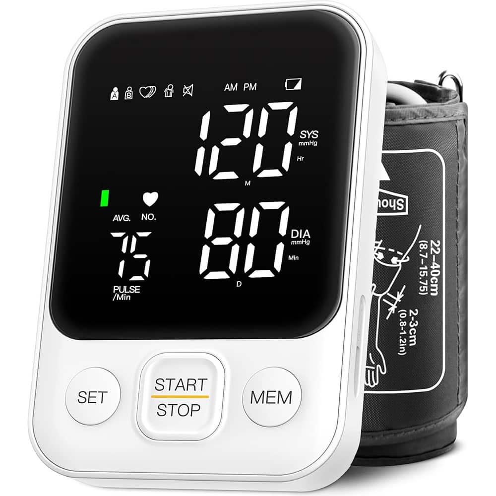RTMB - Upper Arm Blood Pressure Monitor LED Display, 2-User Memory - White