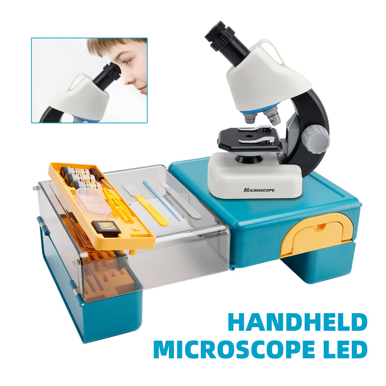 MICROSCOPE  
HANDHELD MICROSCOPE LED