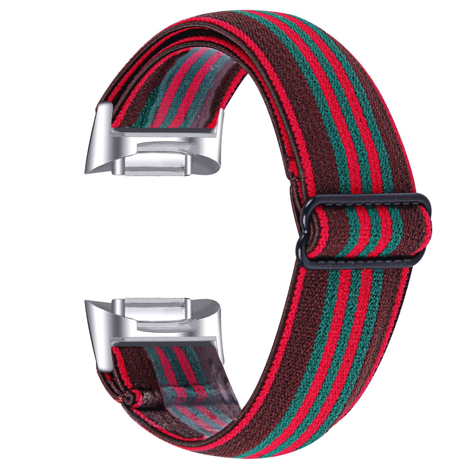 StrapsCo - Pattern Comfort Stretch Band Nylon Watch Strap For Fitbit Charge 6 - Green & Red price history on PriceWatchPro