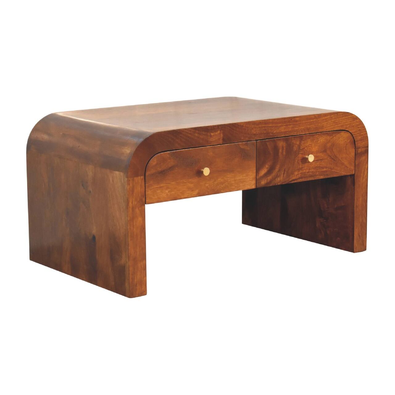 Left. Artisan Furniture - Artisan Furniture Solid Wood Darcy Chestnut Coffee Table - Brown.