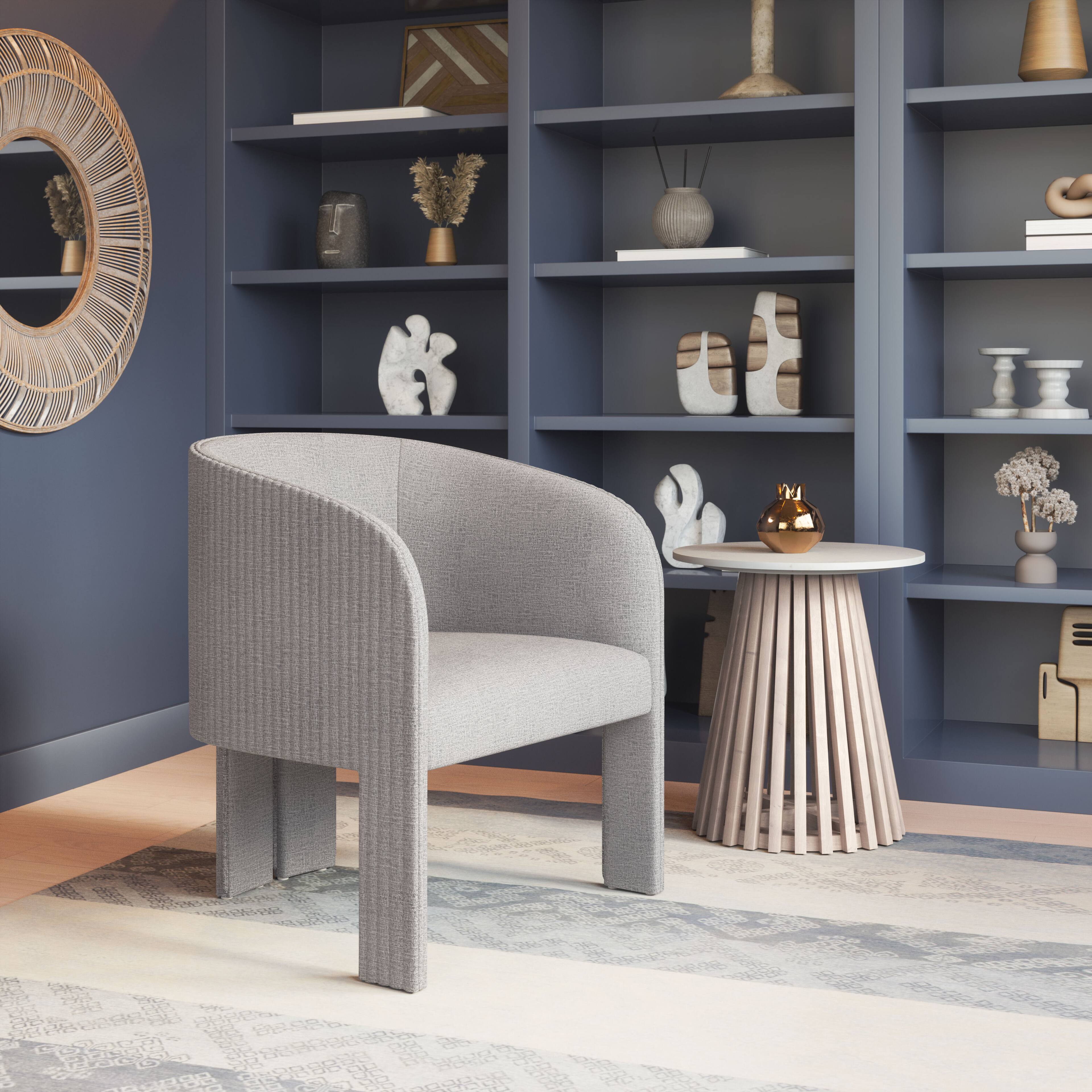 Angle. Hivvago - Hull Accent Chair Slate Gray - Slate Gray.