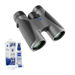 ZEISS - Terra ED 10x42 Binoculars (Gray) Bundle with Lens Care Kit