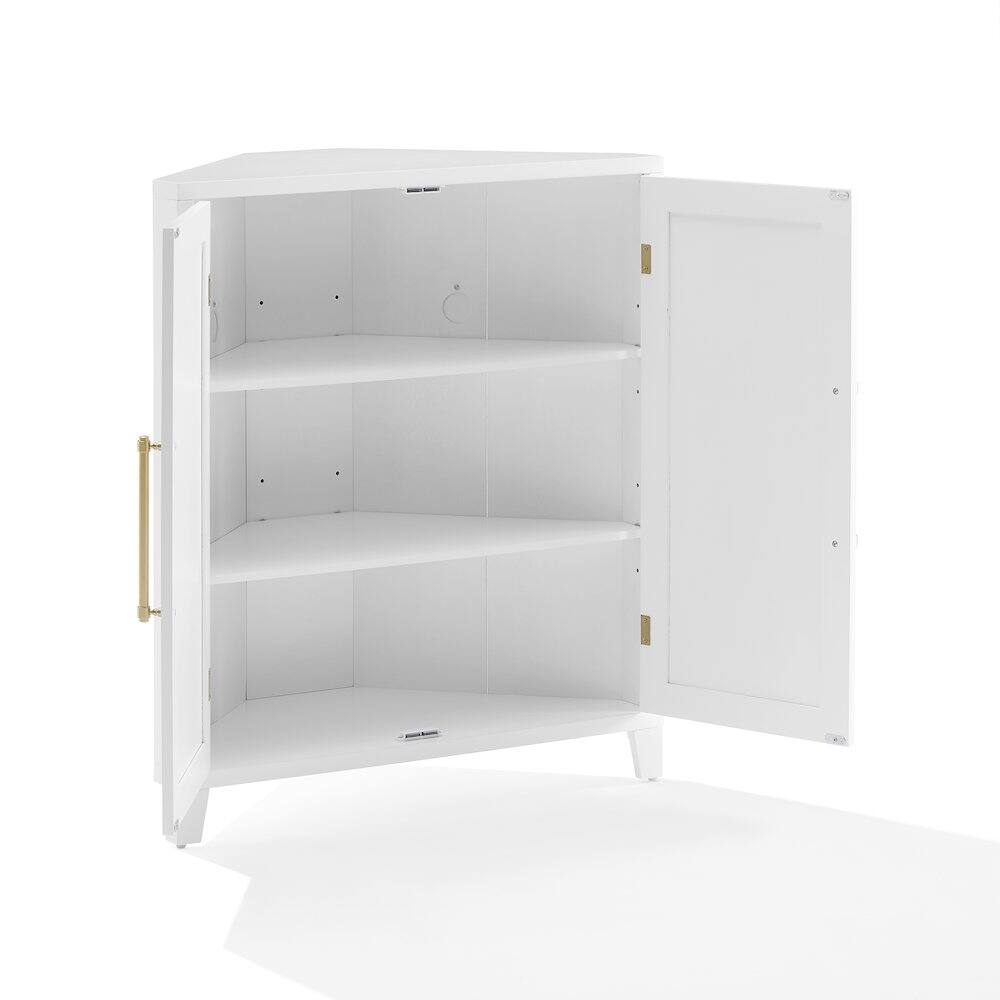 Alt View 1. Crosley Furniture - Roarke Stackable Corner Kitchen Storage Pantry - White.