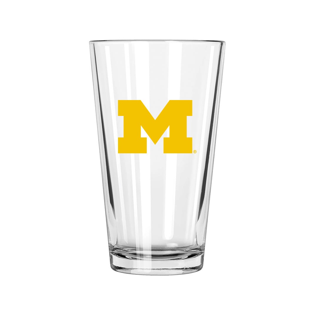 Alt View 1. The Memory Company - Michigan Wolverines 16oz. Pint Glass with Coasters & Bottle Opener - Multicolor.