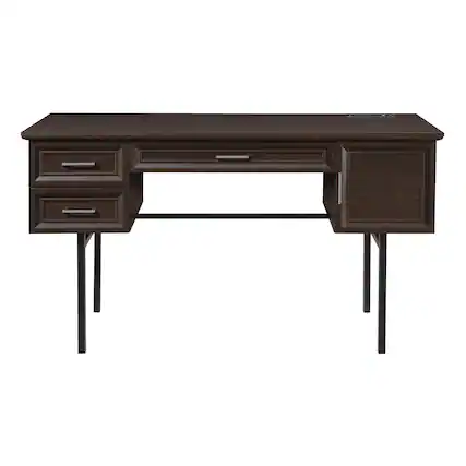 Front. OSP Home Furnishings - Jefferson Executive Desk With Power - Espresso.