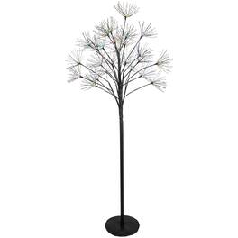 Northlight - 5' LED Lighted Christmas Fireworks Tree, Multi-Color Lights - Black