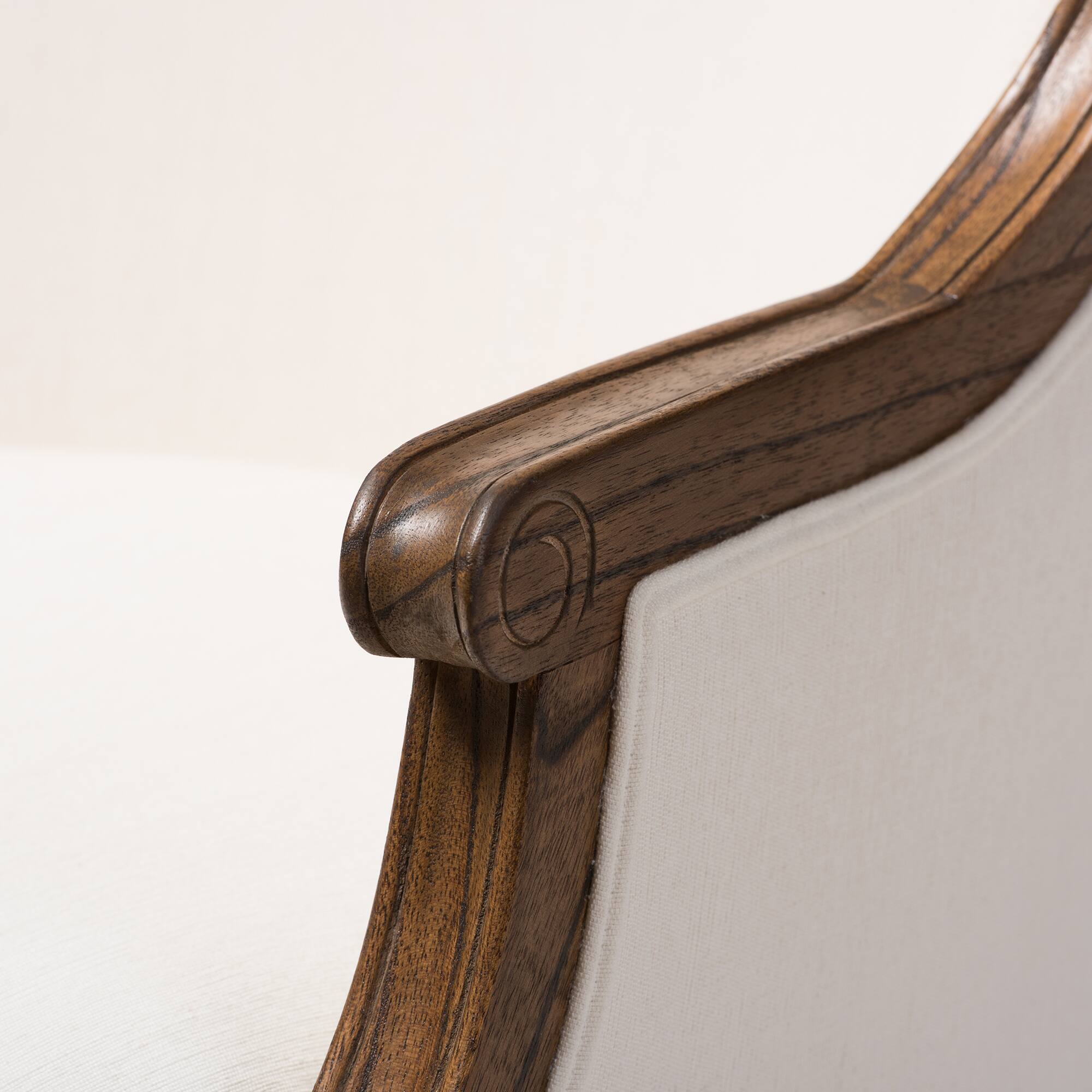 Alt View 1. Baxton Studio - Charlemagne Traditional French Accent Chair- - White.