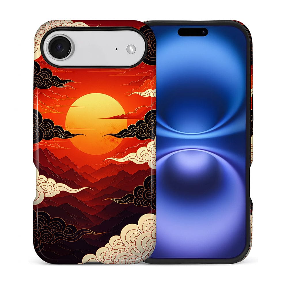 BUBM - Smartphone Case for iPhone - 2-Layer Durable Smartphone Protection Case - Crimson Horizon - Crimson Horizon for iPhone Air