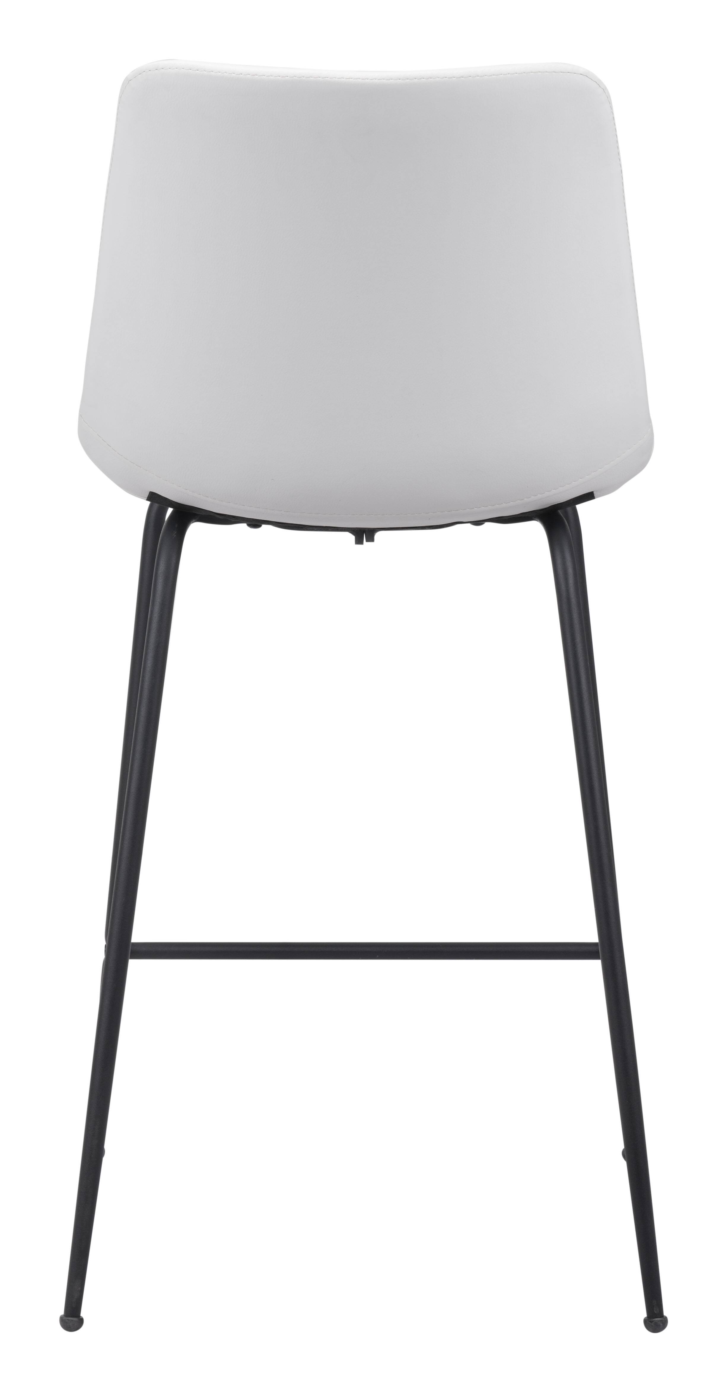 Alt View 2. Hivvago - Byron Counter Stool White - White.