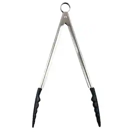 Cuisipro - 12 Inch Silicone Locking Tongs - Black