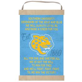 Jardine - Southern University Jaguars Fight Song Banner Sign - Light Blue