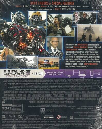 Alt View 1. Transformers: Age of Extinction (with Cinch Sak)   - BLU-RAY.