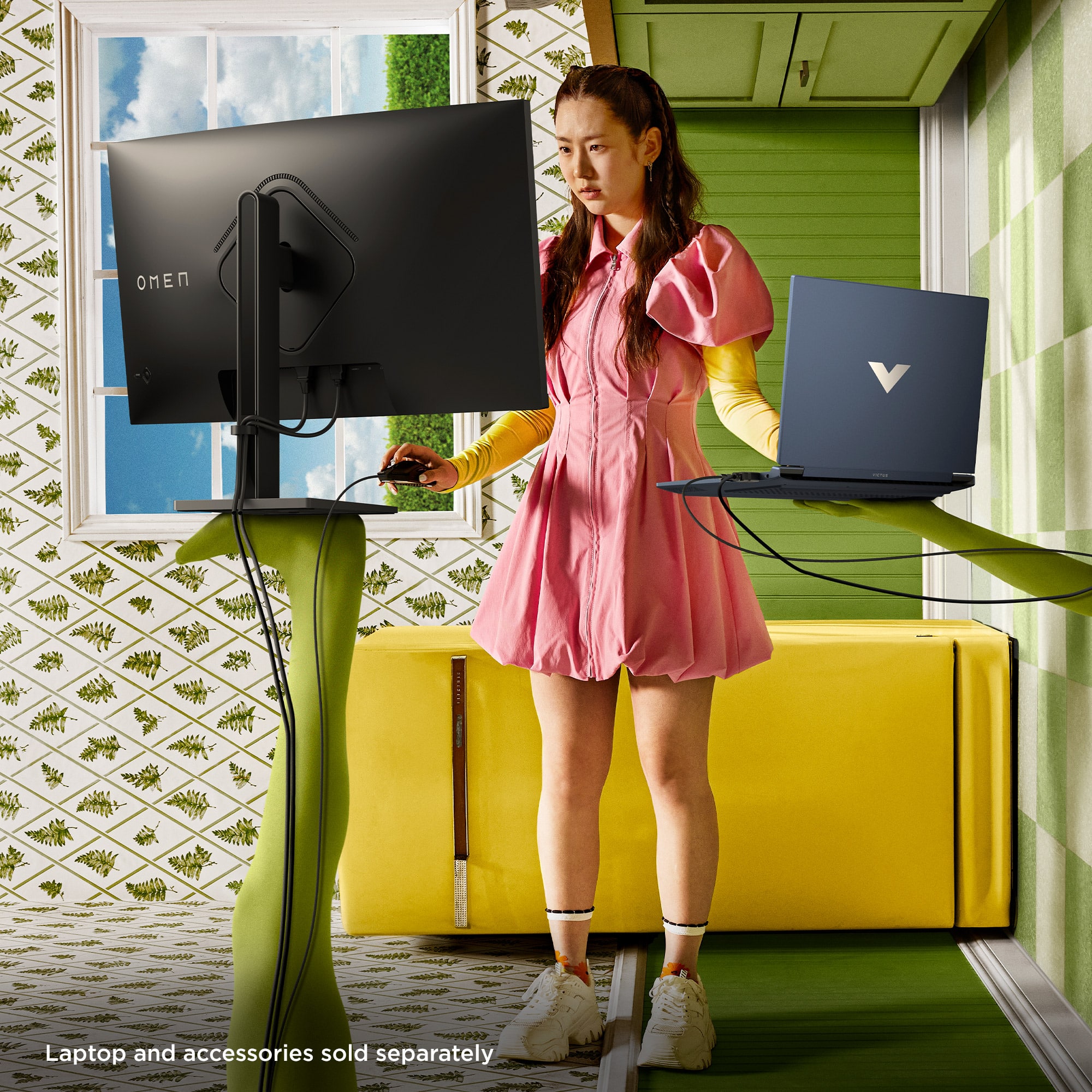 OMEN laptop and accessories sold separately.