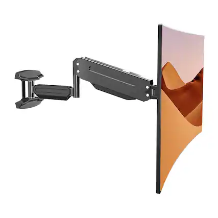 Front. Comfort Essence - Monitor Wall Mount Full Motion Adjustable Gas Spring Arm For 1 Screen Up To Lbs Vesa 75x75 100x - Black 13"-32".