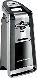 Hamilton Beach Electric Automatic Can Opener with Easy-Clean Detachable  Cutting Lever, Cord Storage, Knife Sharpener, Black (76702)