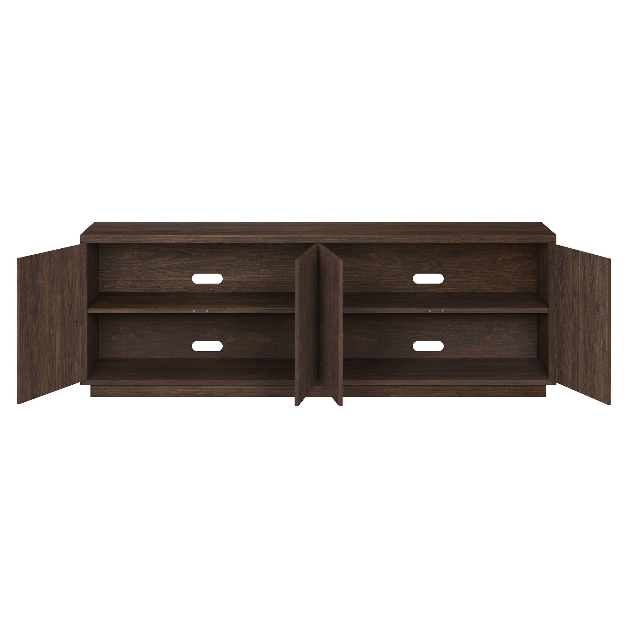 Alt View 16. Hudson&Canal - Hanson TV Stand for Most TVs up to 75" - Alder Brown.