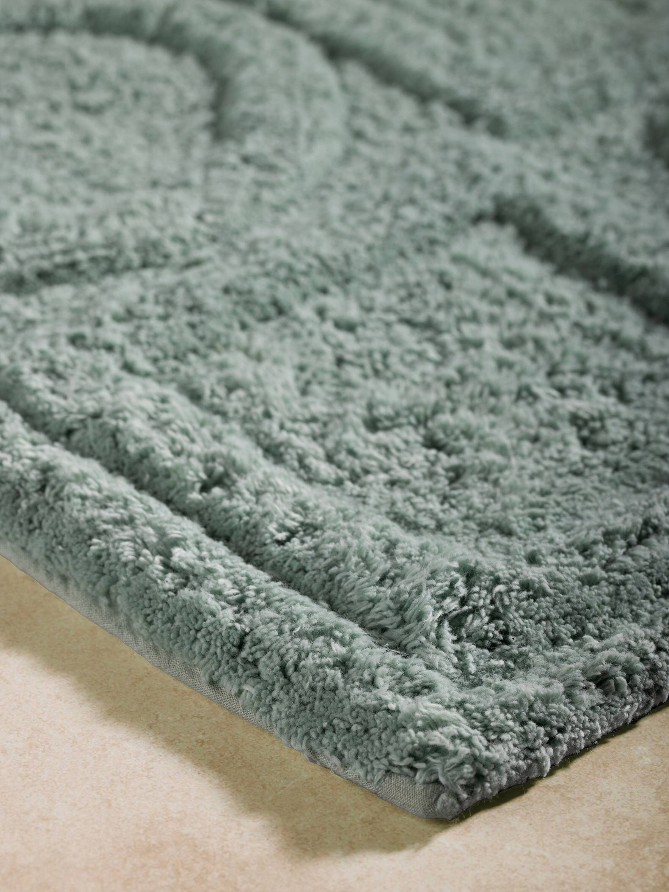 Back. GAURI KOHLI - Almaty Bath Mat - Teal.