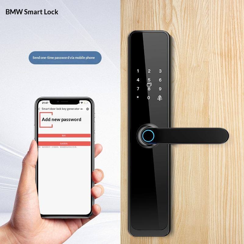 BMW Smart Lock

Send one-time password via mobile phone

Smart door lock key generator

Add new password