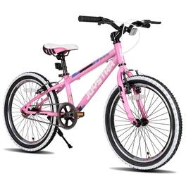 JOYSTAR - Lubbock 20 Inch Kids Bike with 1-Speed, Hardtail Mountain Bike for Kids Ages 6-10 MTB for Boys Girls - Pink