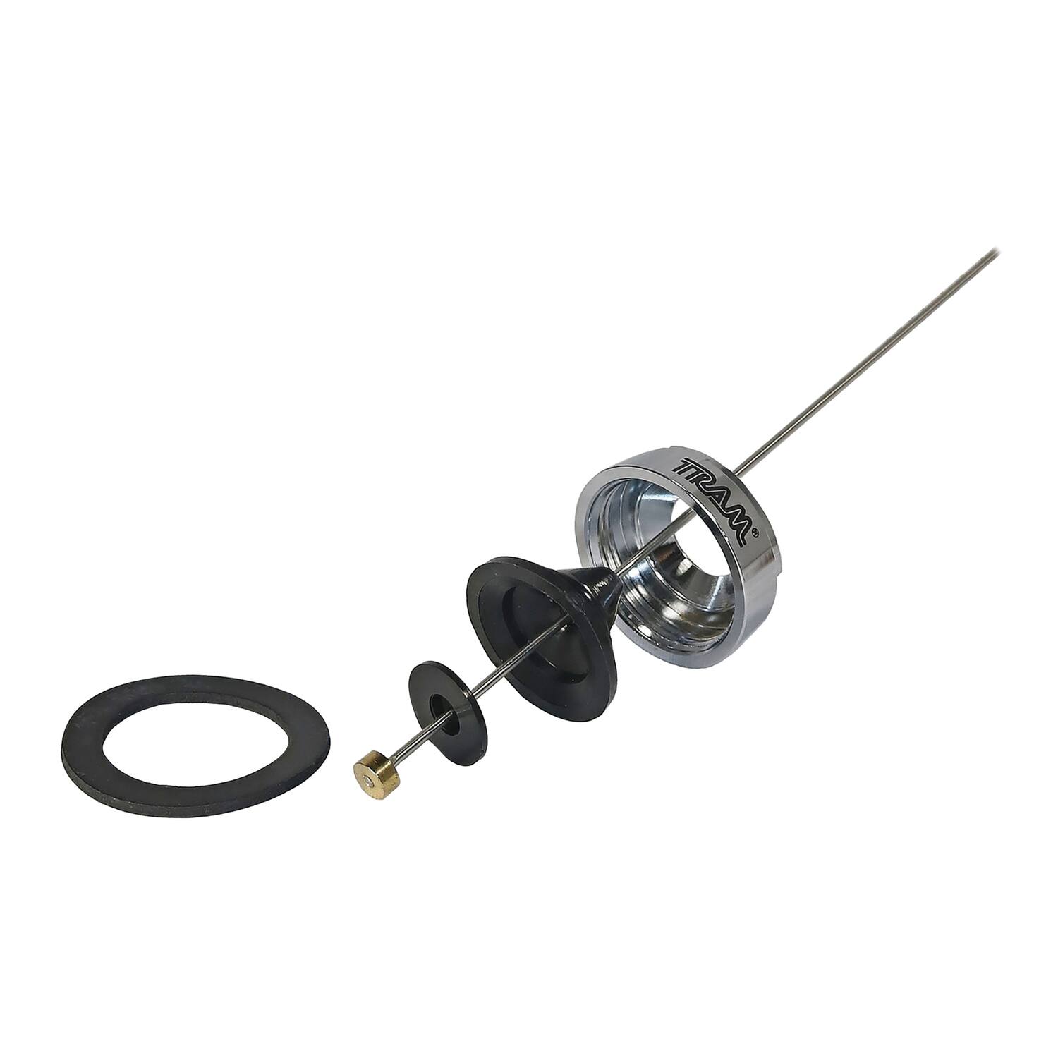 Back. Tram - 200-Watt Pretuned 150-162 MHz Chrome-Nut Quarter-Wave Antenna with NMO Mounting - Stainless Steel.