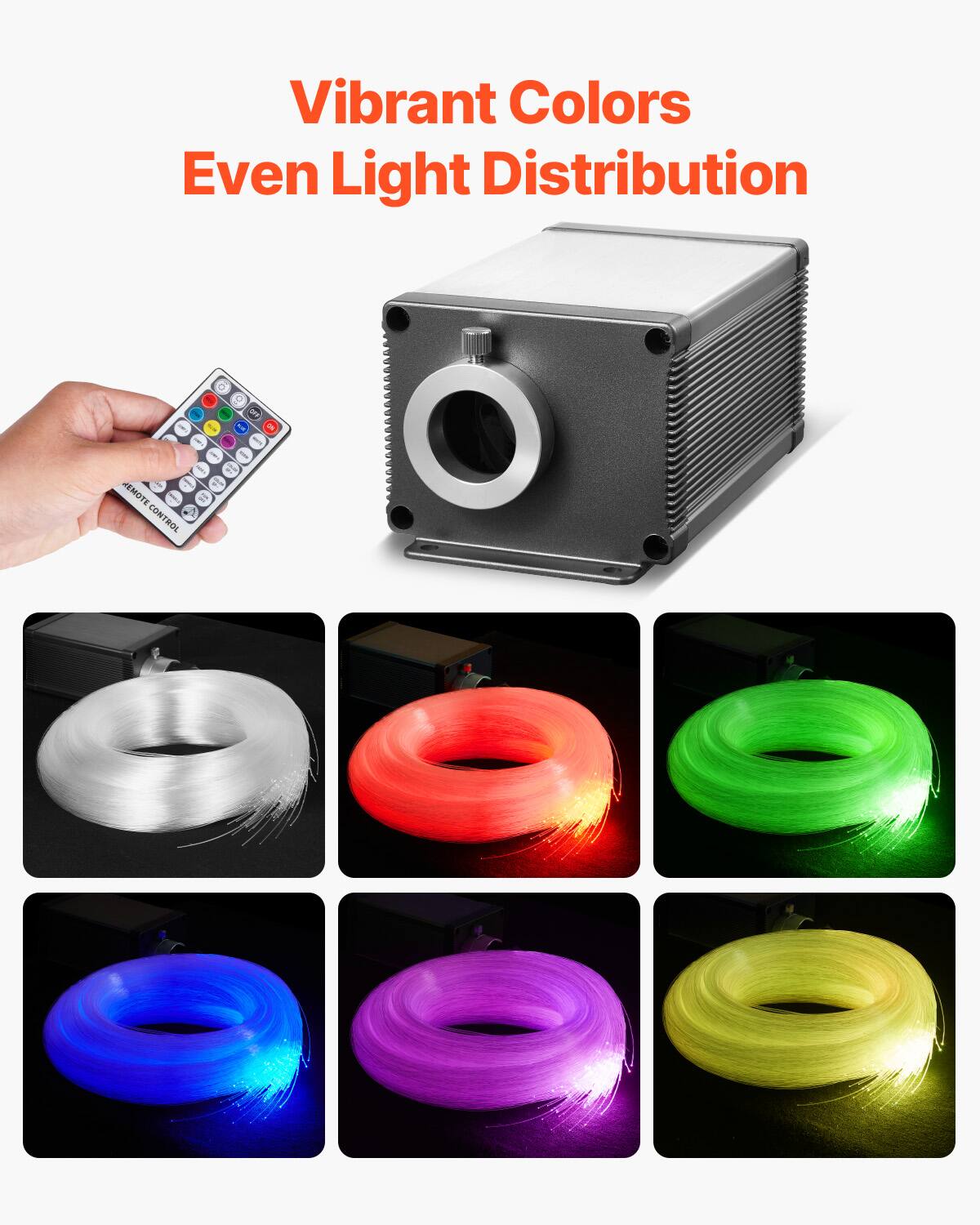 Vibrant Colors  
Even Light Distribution  

REMOTE CONTROL