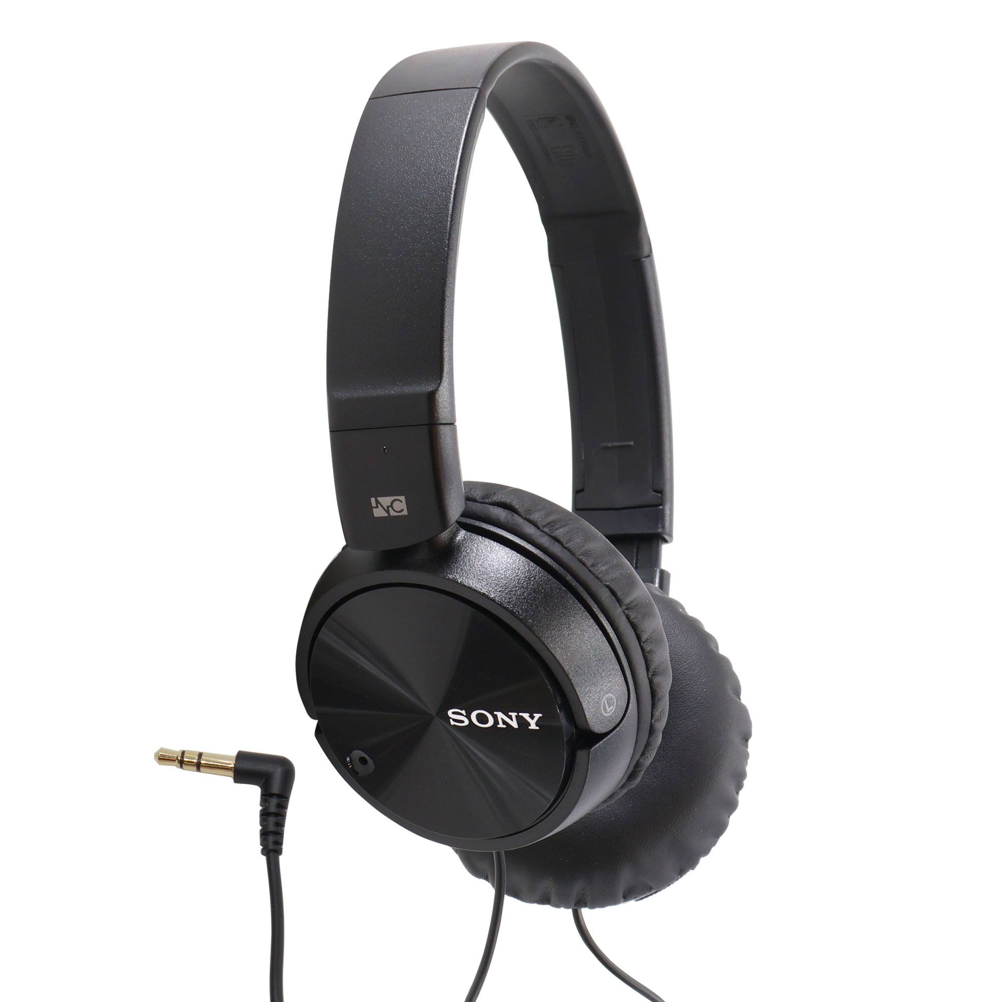 Angle. Sony - Sony MDR-ZX110NC Noise-Canceling Headphones + XB100 Waterproof Bluetooth Speaker - Black.