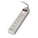 Front Standard. Fellowes - 6 Outlets Power Strip - White.