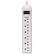 Top Standard. Fellowes - 6 Outlets Power Strip - White.