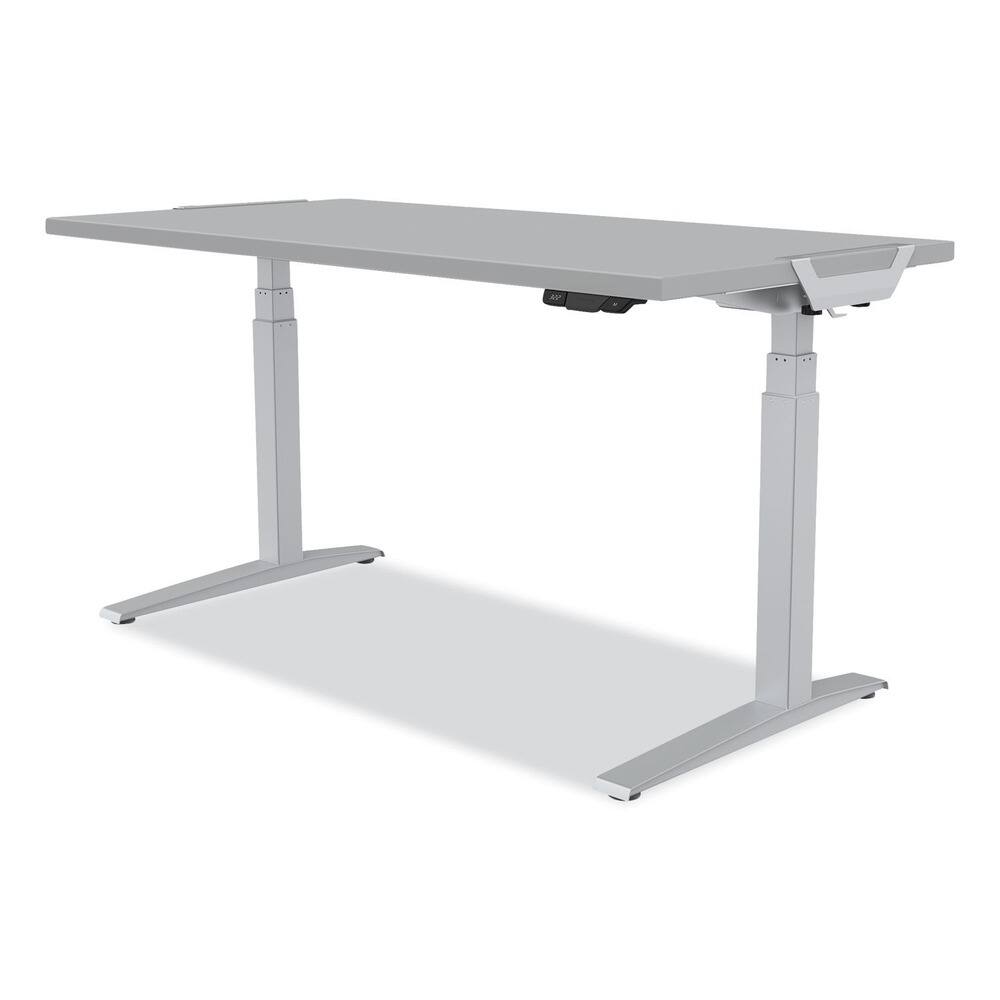 Angle. Fellowes - 9649601 Levado 72 in. x 30 in. Laminated Table Top - Gray.