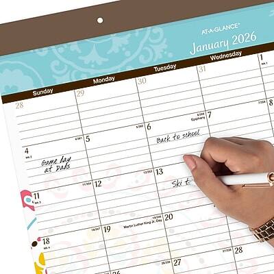 Sure, here is the corrected and grouped text:

**AT-A-GLANCE January 2026**

**Sunday 28**
- Game day at Dals

**Monday 29**
- Back to school

**Tuesday 30**
- 16/264

**Wednesday 31**
- Epiphany 1/360

**Thursday 1**
- 8 6309

**Friday 2**
- Ski to

**Saturday 3**
- 18/147

**Sunday 4**
- 21M

**Monday 5**
- 28

**Tuesday 6**
- 12

**Wednesday 7**
- 11

**Thursday 8**
- 13

**Friday 9**
- 19

**Saturday 10**
- 20

**Sunday 11**
- 27

**Monday 12**
- 28

**Tuesday 13**
- 18

**Wednesday 14**
- 19

**Thursday 15**
- 20

**Friday 16**
- 21

**Saturday