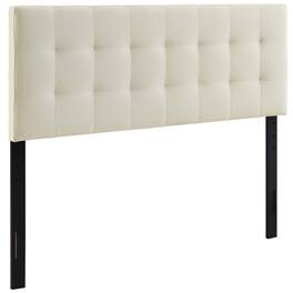 Lily Upholstered Fabric Full Headboard by Modway - White