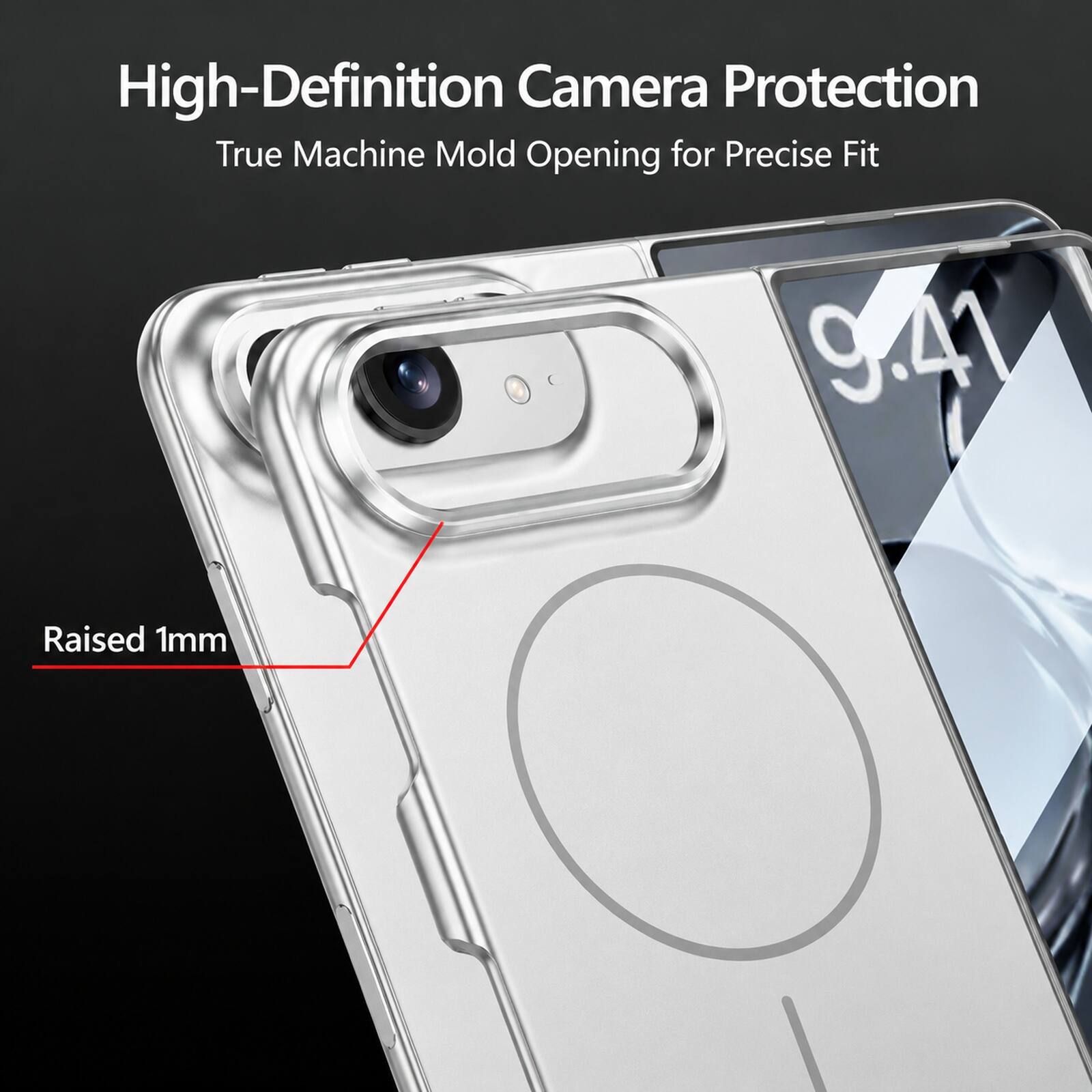 High-Definition Camera Protection  
True Machine Mold Opening for Precise Fit  

Raised 1mm