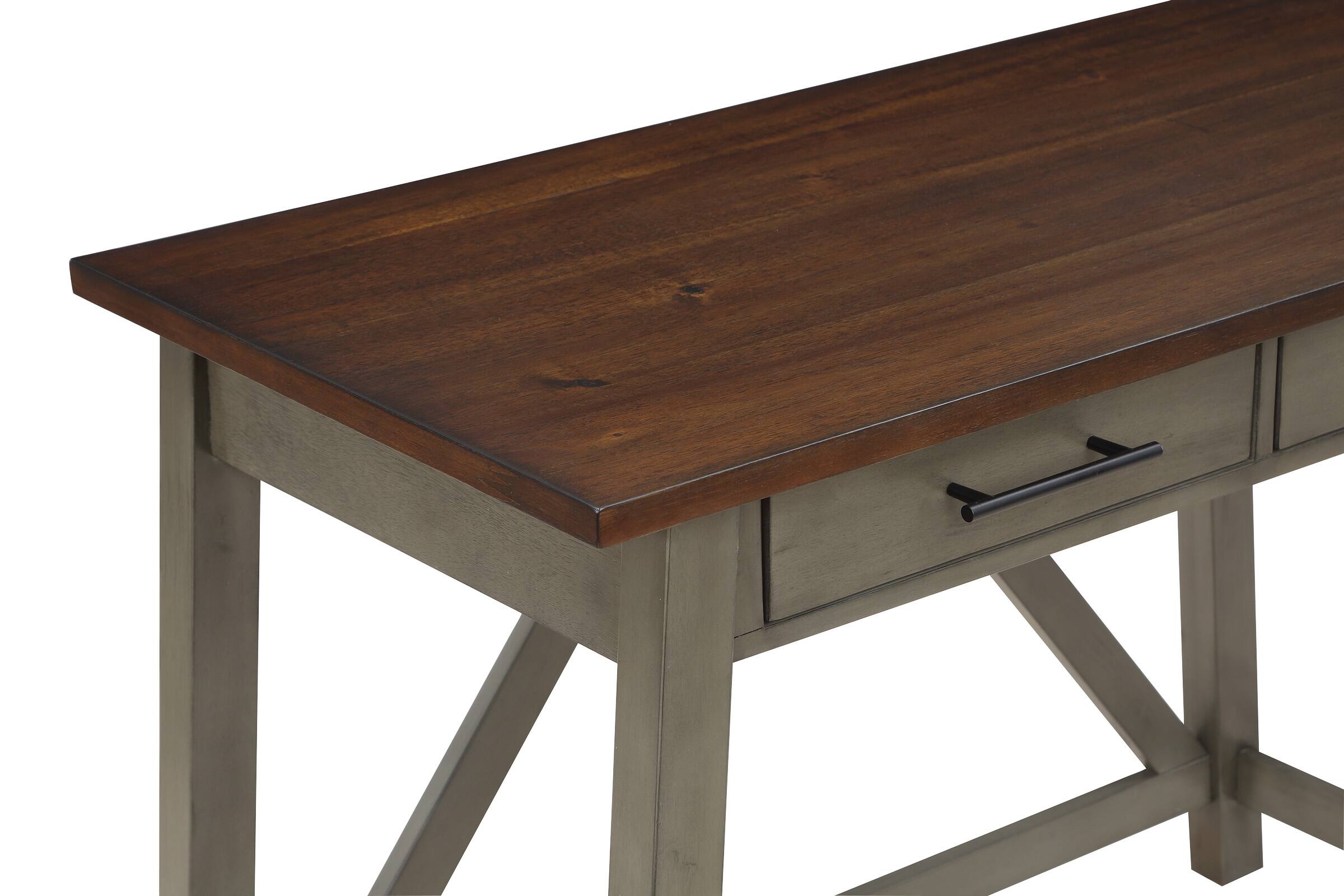 Alt View 16. OSP Home Furnishings - Milford Rustic Writing Desk - Slate Grey.