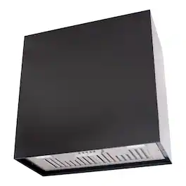 Akicon - 30 inches - Externally Vented - Wall Range Hood - Black