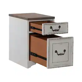 Liberty Furniture Industries - Magnolia Manor Mobile File in Antique - White