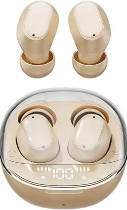 SKRAN - Wireless Earbuds -360° Spatial Audio - Digital Battery Display, Clear Call | Easy to Use for Office, Gym, Travel - Off-white