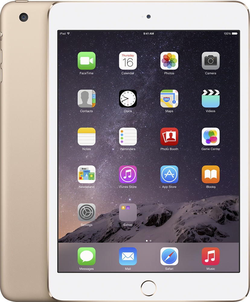 Apple iPad mini 3 Wi-Fi 16GB Gold MGYE2LL/A - Best Buy