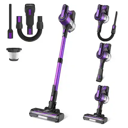 Front. Akoasm - 8-in-1 Cleaner Cordless Vacuum, 30KPa Suction, 350W Motor for Home - Purple.