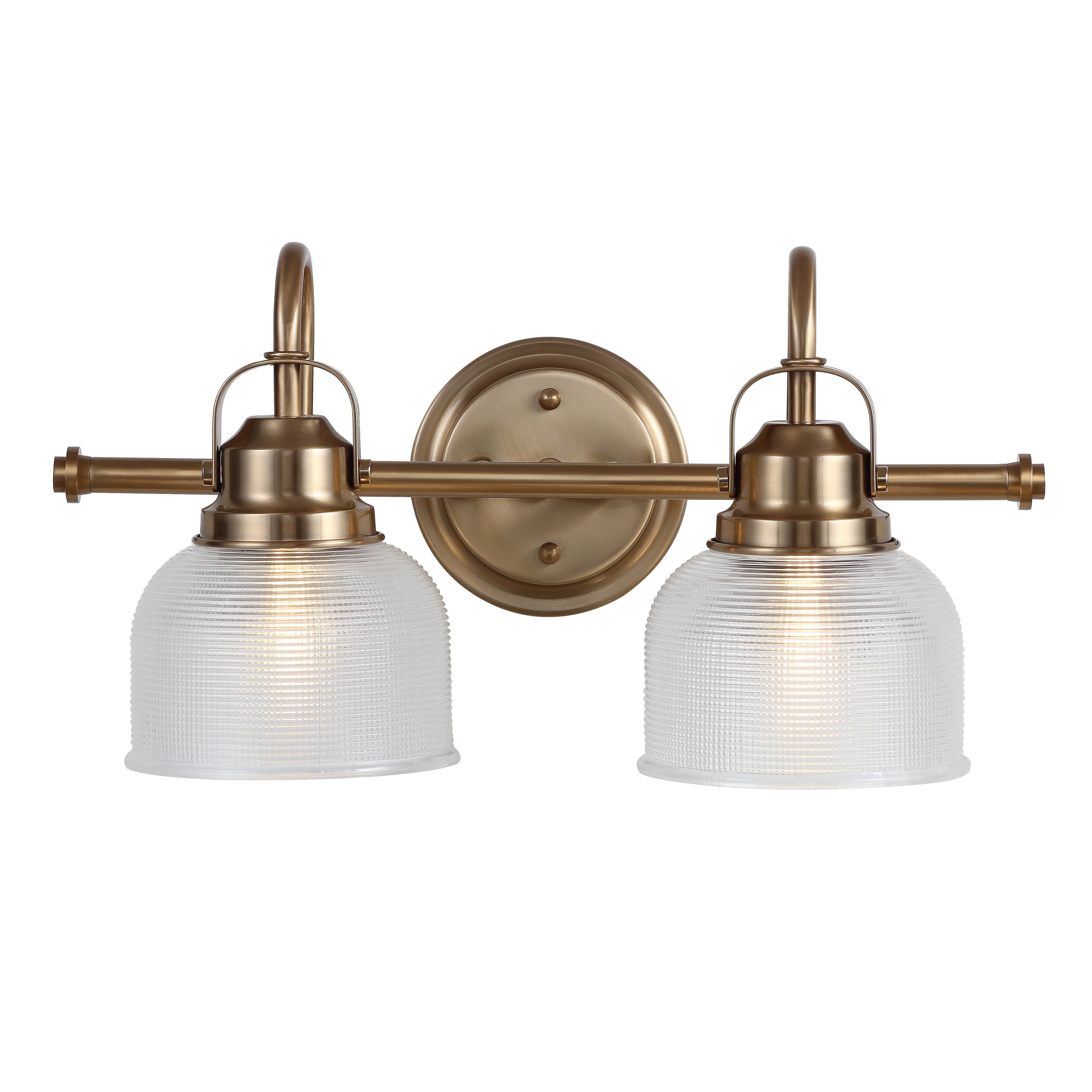 Photos - Bathroom Sink Virginia Jonathan Y -  17.25" 2-Light Metal/Glass LED Vanity Light - Brass Gold JYL7408B 