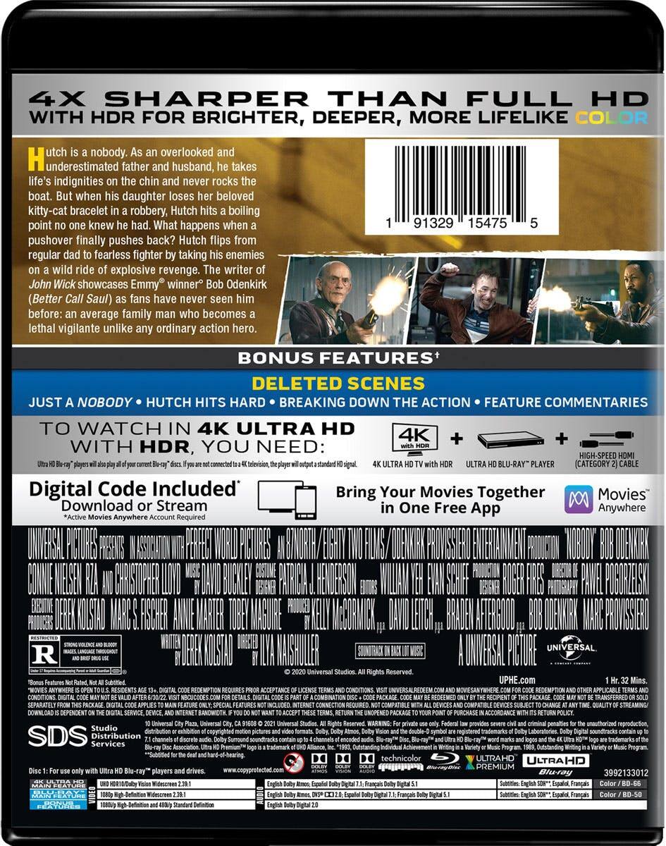 Back. Nobody (4K Ultra HD + Blu-ray) [UHD].