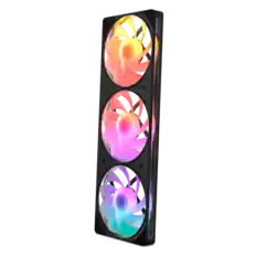 Front. NZXT - NZXT - F360 RGB Reverse Fan - 360mm Single-Frame Case Fan Unit with 3x 120mm Reverse-Blade PWM RGB Computer Case Fans - Black.