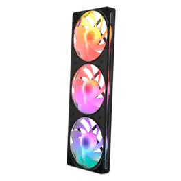 NZXT - F420 RGB Reverse Fan - 420mm Single-Frame Case Fan Unit with 3x 140mm Reverse-Blade PWM RGB Computer Case Fans - Black