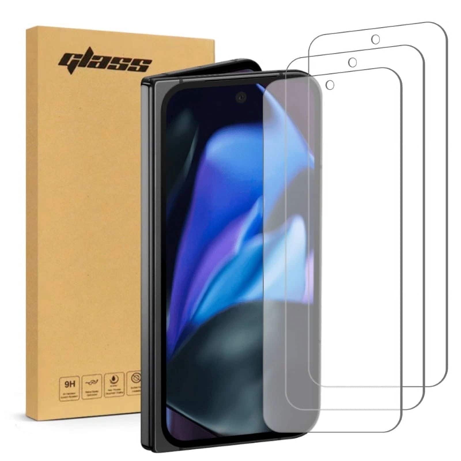 RomeTech - Google Pixel 9 Pro Fold Tempered Glass Screen Protector 6 Per Pack - Transparent