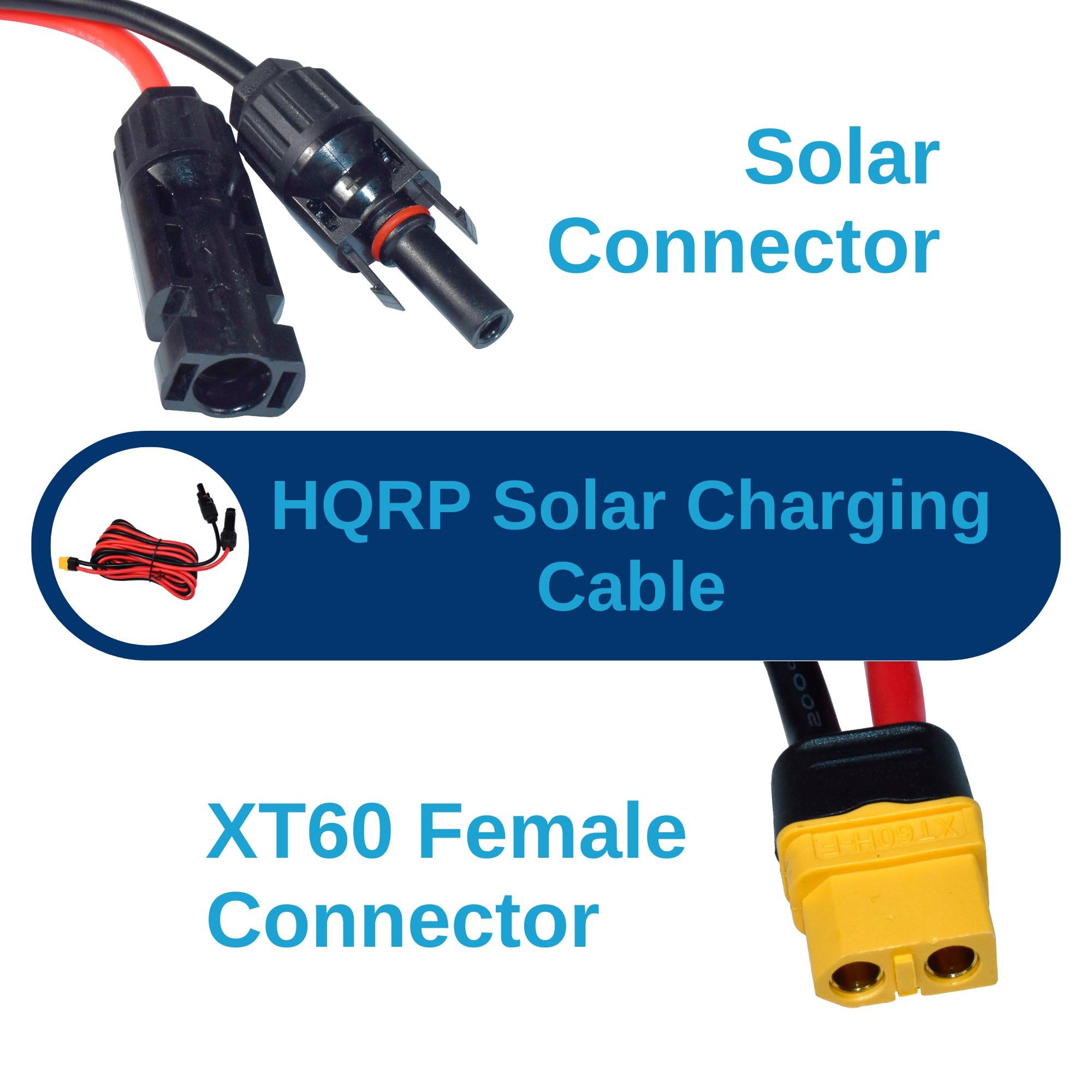 Solar Connector HQRP Solar Charging Cable: XT60 Female Connector H1091X