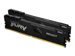Kingston - FURY Beast 32GB (2 x 16GB) 288-Pin PC RAM DDR4 3200 (PC4 25600) Memory (Desktop Memory) Model KF432C16BBK2/32 - Black