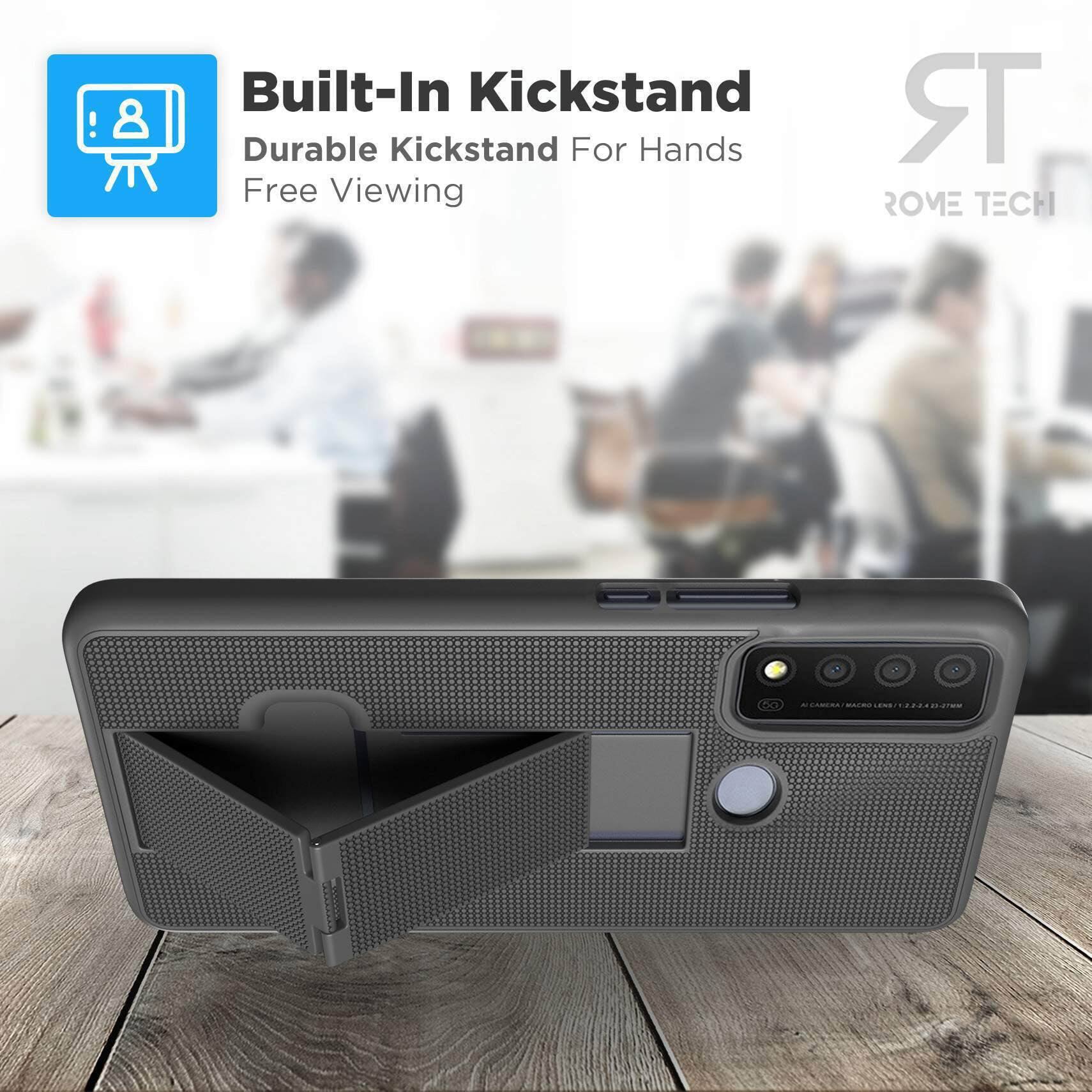 Built-In Kickstand  
Durable Kickstand For Hands Free Viewing  

ROME TECH