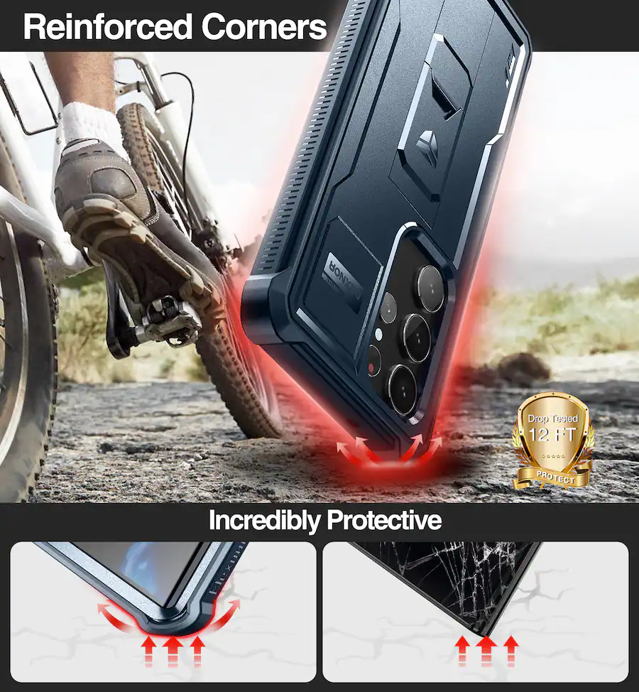 Dexnor Case for Samsung Galaxy S23 Ultra, Shockproof Double Front Frame ...
