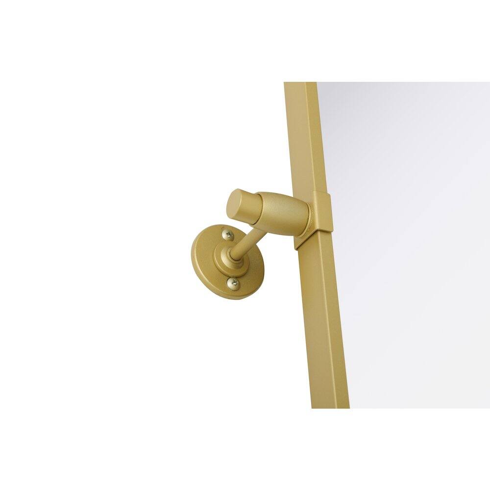 Alt View 7. Elegant Kitchen and Bath - Amoura 24X30 Pivot Mirror In Brass - Brass.